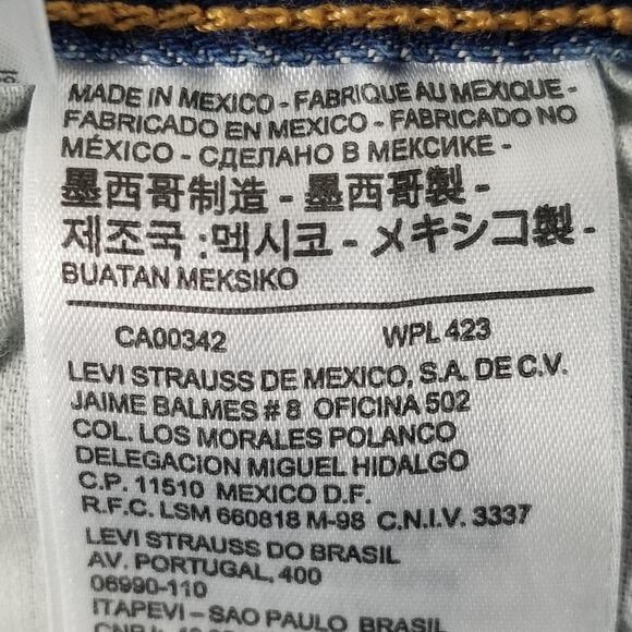 Levis 501 Jeans Mens 36x32 Blue Denim Straight Leg Button Fly Distressed 501 - Picture 14 of 16